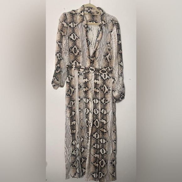Top shop designer snake, print midi dress with slits - Picture 5 of 10